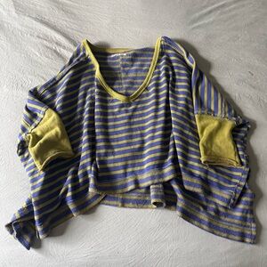 Free People Blue & Green Main Squeeze Top